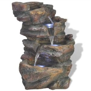 vidaXL Inomhusfont&auml;n med LED poly-resin