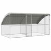 vidaXL H&ouml;nshus 2 st Silver 400 x 200 x 200 cm Galvaniserat st&aring;l