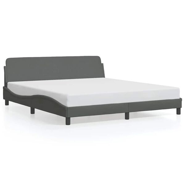 vidaXL Bed Frame "Dover" Dark Grey 160x200 cm Fabric