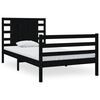 vidaXL S&auml;ngram svart massiv furu 90x200 cm