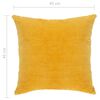 vidaXL Kuddar 2 st bomullssammet 45x45 cm gul