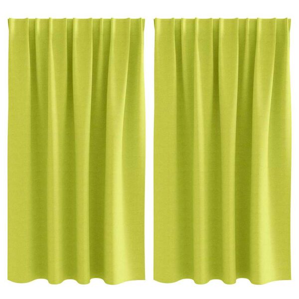 vidaXL Mörkläggningsgardiner med Ringar 2 pcs Grön 140 x 140 cm