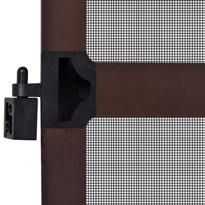 vidaXL Insektsnät med gångjärn för dörrar 100 x 215 cm brun