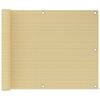 vidaXL Balkongsk&auml;rm beige 75x500 cm HDPE