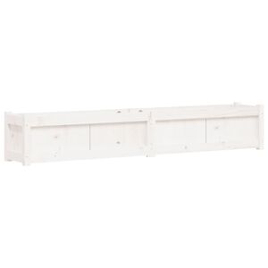 vidaXL Odlingsl&aring;da 180x31x31 cm vit massiv furu