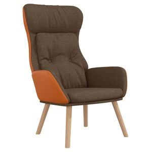 vidaXL Vilstol brun tyg och PVC