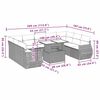 vidaXL Trädgårdssoffset med dynor 10 delar ljusgrå konstrotting