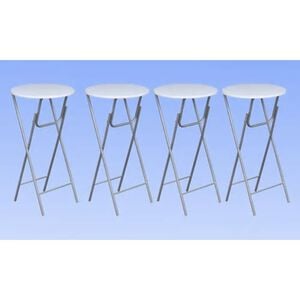 vidaXL Barbord 4 st med MDF bordsskiva vit