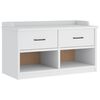 vidaXL Hallb&auml;nk SANDNES vit 87x40x50 cm massiv tr&auml; furu
