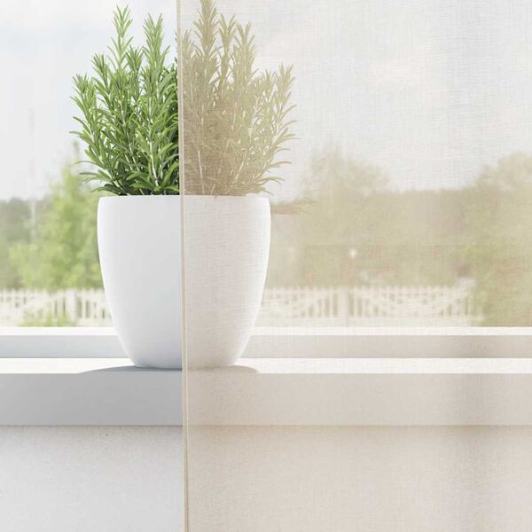 vidaXL Voile gardiner med genomföringar 2 st gräddvita 140x245 cm