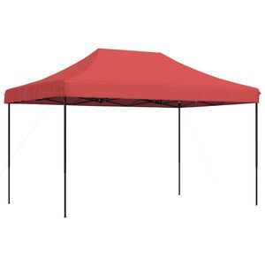 vidaXL Pop-Up hopfällbart partytält 440x292x315 cm vinröd