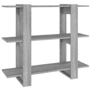 vidaXL Bokhylla/Rumsavdelare gr&aring; sonoma-ek 100x30x87 cm
