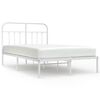 vidaXL S&auml;ngram med huvudgavel metall vit 120x200 cm