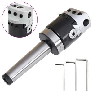 vidaXL F1-12 Borrchuck 50 mm med MT3-M12 skaft f&ouml;r svarvfr&auml;sning