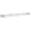 vidaXL Planteringsgabion galvaniserat j&auml;rn 600x100x50 cm