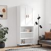 vidaXL H&ouml;gsk&aring;p vit 69,5x34x180 cm konstruerat tr&auml;