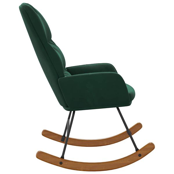 vidaXL Matstol m&ouml;rkgr&ouml;n sammet