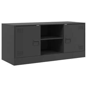vidaXL TV-sk&aring;p svart 99x39x44 cm st&aring;l