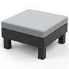 Keter Garden Elements Enkel Hocker Grafit med Ljusgr&aring; Kudde