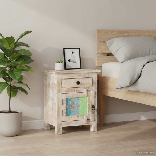 vidaXL Sängbord 40x30x50 cm massivt grovt akaciaträ