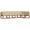 vidaXL Utomhussoffset 5 st Naturlig och Beige