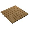 vidaXL Terrassplattor 3D-design 11 pcs Teak 30 x 30 cm WPC