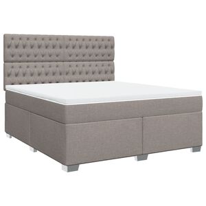 vidaXL Rams&auml;ng med madrass taupe 180x200 cm tyg