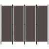 vidaXL Rumsavdelare 4 paneler antracit 200x180 cm