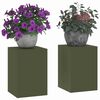vidaXL Växtställ 2 pcs Olivgrön 24 x 24 x 35 cm Stål