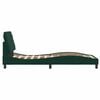 vidaXL Bed Frame with LED without Mattress Dark Green 80x200 cm Velvet