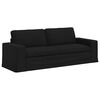 vidaXL Soffa 2 pcs Svart 182 x 80 x 82 cm tyg