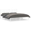 vidaXL S&auml;ngram med huvudgavel metall vit 183x213 cm