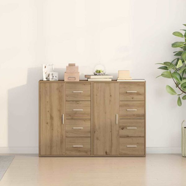 vidaXL Sideboard 2 pcs Artisan Ek 60 x 31 x 84 cm Konstruerat tr&auml;