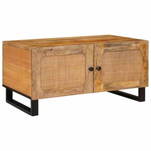 vidaXL Kaffeebord Naturf&auml;rg 80 x 50 x 40 cm Massivt mangotr&auml;