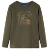 T-shirt med l&aring;nga &auml;rmar f&ouml;r barn khaki 92