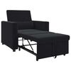 vidaXL Enkel Soffbed Reclining med hjul Svart 90 x 165 x 87 cm Sammet