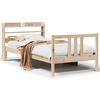 vidaXL S&auml;ngram med huvudgavel 75x190 cm massivt furu