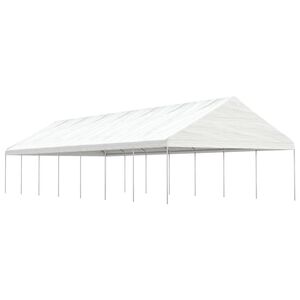 vidaXL Paviljong med tak vit 15,61x5,88x3,75 m polyeten