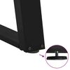 vidaXL Soffbordsben U-formade 2 st svarta 60x(42-43) cm st&aring;l