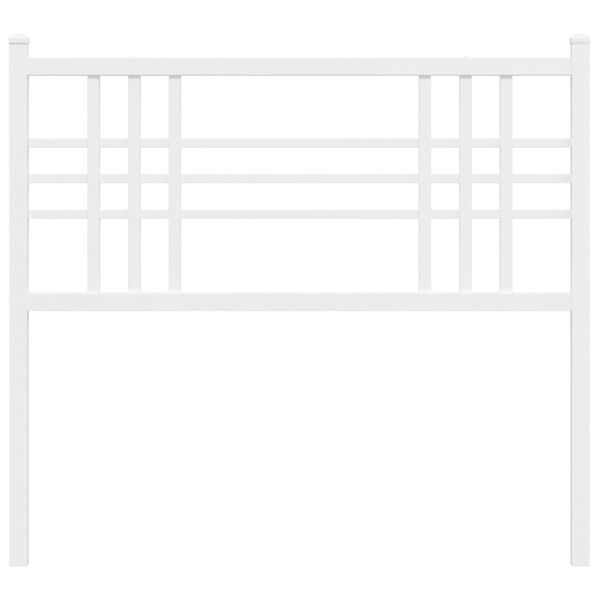 vidaXL Huvudgavel metall vit 107 cm