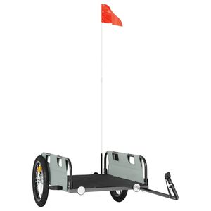 vidaXL Cykelvagn gr&aring; oxfordtyg och j&auml;rn