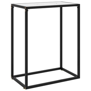 vidaXL Konsolbord vit 60x35x75 cm härdat glas