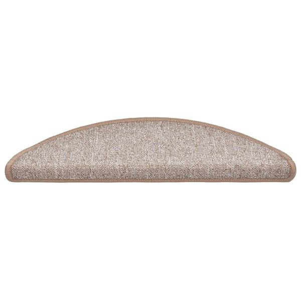 vidaXL Trappmattor 30 st 56x17x3 cm ljusbruna halvrunda