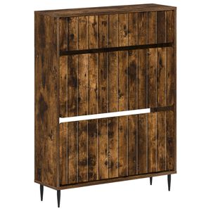 vidaXL Skosk&aring;p ZWOLLE 78 x 24 x 103 cm Konstruerat tr&auml; R&ouml;kt ek