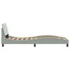 vidaXL Bed Frame "Dover" Light Grey 90x190 cm Velvet