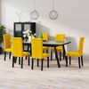 vidaXL Matstolar 6 st gul sammet
