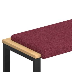 vidaXL B&auml;nk kudde Tyg Vinr&ouml;d Djup 35 cm