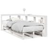 vidaXL S&auml;ng med bokhylla utan madrass vit 90x200cm massiv furu