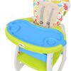vidaXL 3-i-1 Konvertibel barnstol med bord blå och grön