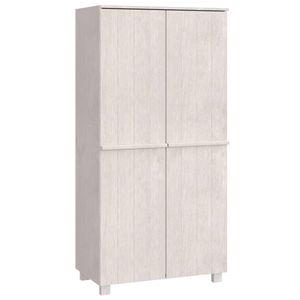 vidaXL Garderob HAMAR vit 89x50x180 cm massiv furu